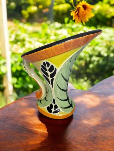 Jug Pitcher Burleigh Ware Pourer Myott SCROLL JUG English, Hand Painted Ceramic, Decorative 1930's Art Deco Jug Pitcher Burleigh Ware Pourer Myott SCROLL JUG English, Hand Painted Ceramic, Decorative 1930's Art Deco